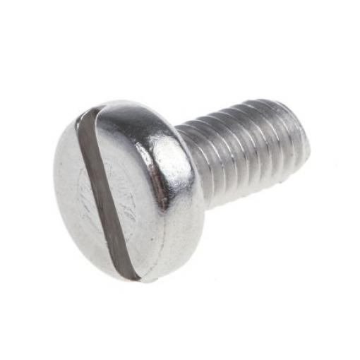 RS PRO Šroub s nízkou půlkulovou hlavou Drážka, Obyčejný, Nerezová ocel hlavice Kónická, velikost závitu: M2 6.0 mm