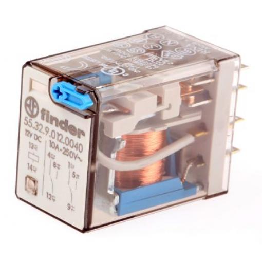 Finder Výkonové relé DPDT 10 A 12 V dc 55