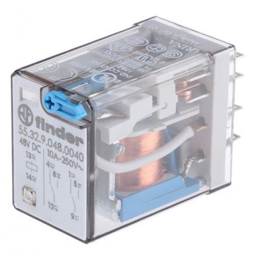 Finder Výkonové relé DPDT 20 A 48 V dc 55