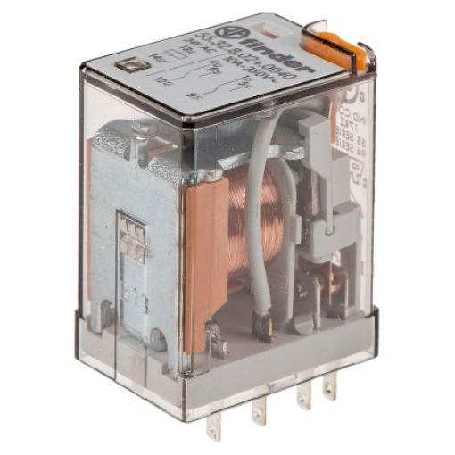 Finder Výkonové relé DPDT Montáž na plošný spoj 10 A 24 V ac 55