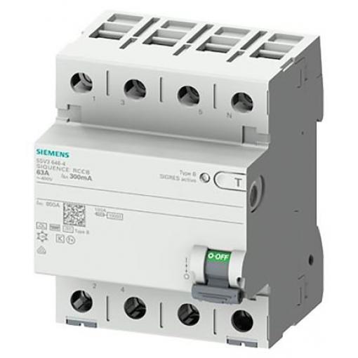 3+Npólový 30 mA Siemens 60 V dc Typ B