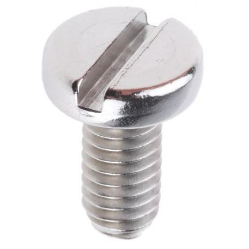 RS PRO Šroub s nízkou půlkulovou hlavou Drážka, Obyčejný, Nerezová ocel hlavice Kónická, velikost závitu: M2 8.0 mm
