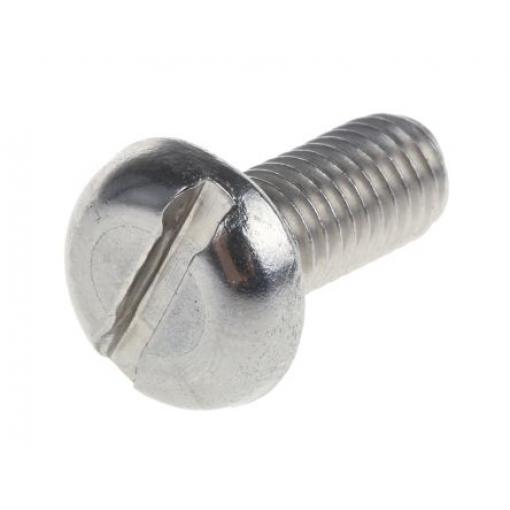RS PRO Šroub s nízkou půlkulovou hlavou Drážka, Obyčejný, Nerezová ocel hlavice Kónická, velikost závitu: M2 12.0 mm