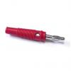 Mueller Electric Banánek, 4 mm, 30 V ac, 60V dc, 24A, Červená, Vnější Šroubová, materiál kontaktu: Slitina berylia a