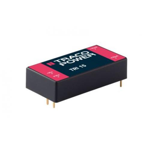 TRACOPOWER Měnič DC/DC TRI 15, výstup: 15 V dc 5.94 kV dc, Vin 75V dc 500 mA, Vin 36V 15 W -40 °C 85 °C Průchozí otvor