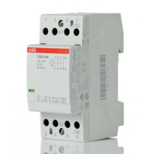 ABB Stykač napětí ve vinutí 230V ac 4pólový 9 A 240V ac/dc 4 kW s 4 NO kontakty 240V ac/dc Bezpečnost, rozsah: ESBN 4P