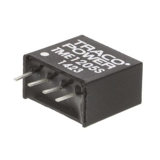 TRACOPOWER Měnič DC/DC TME, výstup: 5 V dc 1 kV dc, Vin 12V dc 200 mA, Vin 0V 1 W -40 °C 85 °C Montáž na plošný spoj