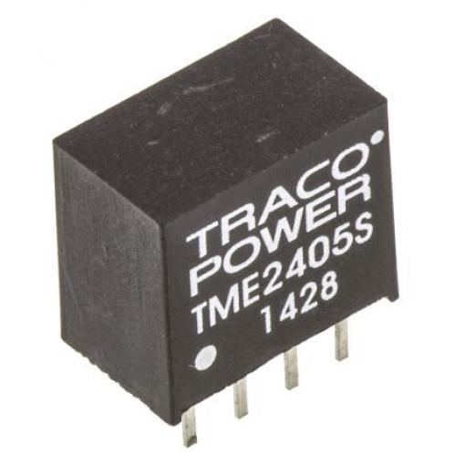 TRACOPOWER Měnič DC/DC TME, výstup: 5 V dc 1 kV dc, Vin 24V dc 200 mA, Vin 0V 1 W -40 °C 85 °C Montáž na plošný spoj