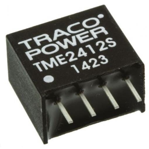 TRACOPOWER Měnič DC/DC TME, výstup: 12 V dc 1 kV dc, Vin 24V dc 84 mA, Vin 0V 1 W -40 °C 85 °C Montáž na plošný spoj