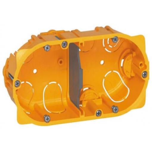 Instalační krabice Batibox 2 50 mm Plastové Žlutá NF 110mm Legrand IP55 Povrch 67 mm