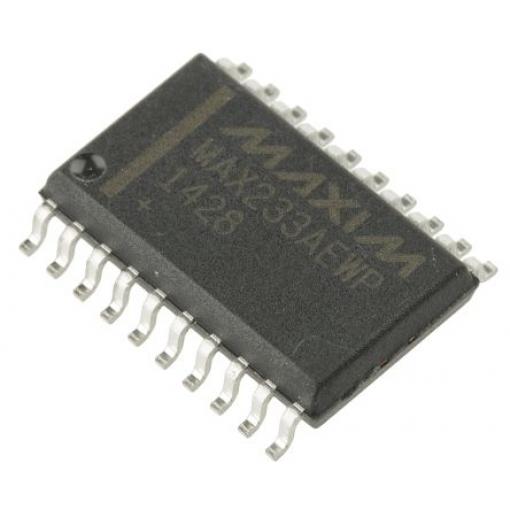 Maxim Integrated MAX233AEWP+G36 Linkový vysílač-přijímač, počet kolíků: 20 kolíkový, SOIC