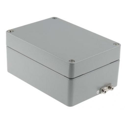 RS PRO Pouzdro, řada: RJ IP66 barva Černá RAL 7001, Černá RAL 9004 IK09 Hliník 200 mm 90 mm 140 mm Silikon
