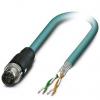 Phoenix Contact Cat5 Ethernetové kabely, řada: SAC, Modrá, Polypropylen, Síťovaný polyethylen, 48V ac 2 m 2, typ pláště:
