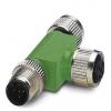 Phoenix Contact Adaptér pro kulaté konektory, řada: SAC, orientace těla: Rovný 5 M12 Poniklovaný Vnější, 90 °C 5, -25 °C