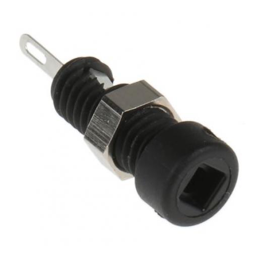 Hirschmann Test & Measurement Zásuvka na banánky, 2 mm, 60V dc, 6A, Černá, Vnitřní Pájecí, materiál kontaktu: Mosaz,