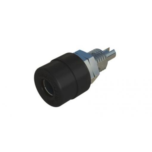 Hirschmann Test & Measurement Zásuvka na banánky, 4 mm, 60V dc, 32A, Černá, Vnitřní Pájecí, materiál kontaktu: Tlakově