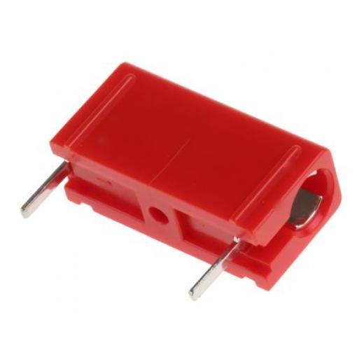 Hirschmann Test & Measurement Testovací zásuvka, 4 mm, 60V dc, 16A, Červená, Vnitřní Pájecí, materiál kontaktu: Mosaz,
