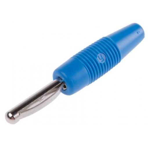 Hirschmann Test & Measurement Banánek, 4 mm, 60V dc, 16A, Modrá, Vnější Šroubová, materiál kontaktu: Mosaz, délka: 51