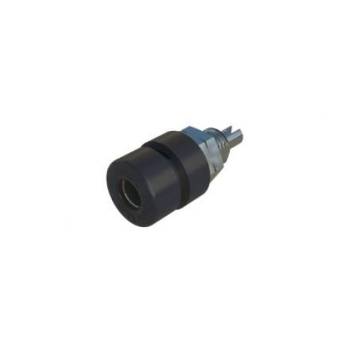 Hirschmann Test & Measurement Zásuvka na banánky, 4 mm, 60V dc, 32A, Černá, Vnitřní Pájecí, materiál kontaktu: Tlakově