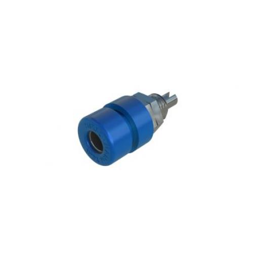 Hirschmann Test & Measurement Zásuvka na banánky, 4 mm, 60V dc, 32A, Modrá, Vnitřní Pájecí, materiál kontaktu: Tlakově