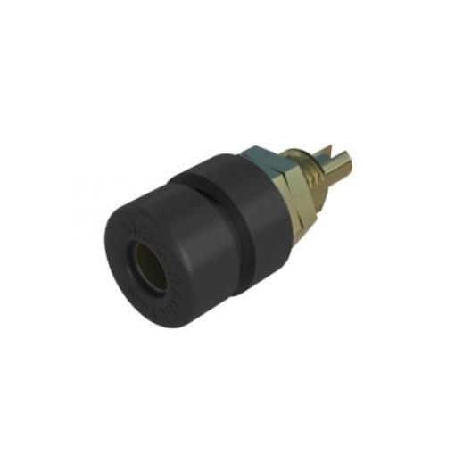 Hirschmann Test & Measurement Zásuvka na banánky, 4 mm, 60V dc, 32A, Černá, Vnitřní Pájecí, materiál kontaktu: Tlakově