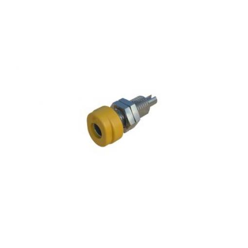 Hirschmann Test & Measurement Zásuvka na banánky, 4 mm, 60V dc, 16A, Žlutá, Vnitřní Pájecí, materiál kontaktu: Tlakově