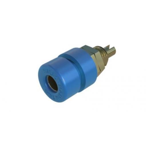 Hirschmann Test & Measurement Zásuvka na banánky, 4 mm, 60V dc, 32A, Modrá, Vnitřní Pájecí, materiál kontaktu: Tlakově