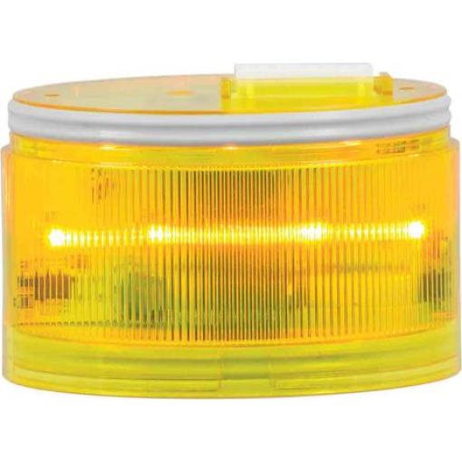 RS PRO Maják barva čočky Žlutá Blikající, Stálé LED Blikající světelný prvek 240V ac/dc barva pouzdra Žlutá základna 70