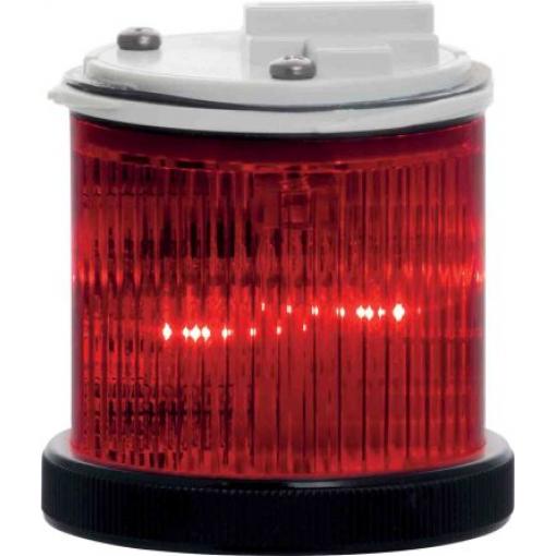 RS PRO Maják barva čočky Červená Blikající, Stálé LED Jednotka majáku 110V ac barva pouzdra Červená základna 55 mm St.