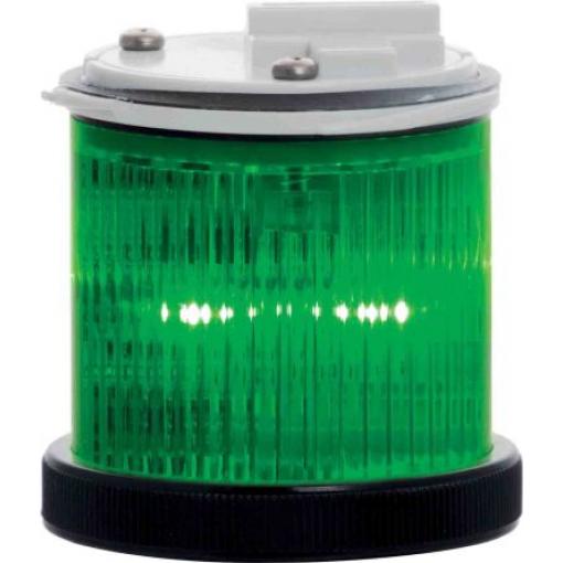 RS PRO Maják barva čočky Zelená Blikající, Stálé LED Jednotka majáku 110V ac barva pouzdra Zelená základna 55 mm St.
