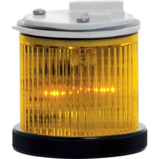 RS PRO Maják barva čočky Žlutá Stálé, Blikající LED Jednotka majáku 110V ac barva pouzdra Žlutá základna 55 mm St. IP66