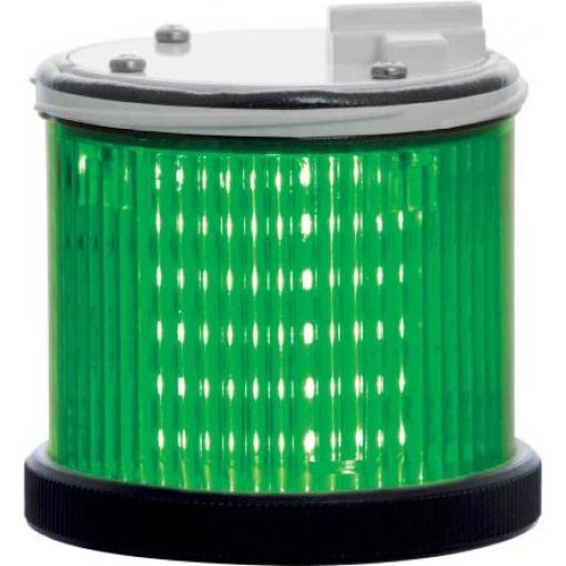 RS PRO Maják barva čočky Zelená Stálé LED Prvek stálého světla 110V ac barva pouzdra Zelená základna 75 mm St. IP66