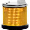 RS PRO Maják barva čočky Žlutá Stálé, Blikající LED Jednotka majáku 24V ac/dc barva pouzdra Žlutá základna 75 mm AC/DC