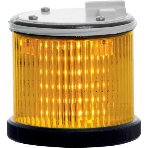 RS PRO Maják barva čočky Žlutá Stálé, Blikající LED Jednotka majáku 110V ac barva pouzdra Žlutá základna 75 mm St. IP66