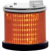 RS PRO Maják barva čočky Žlutá Blikající, Stálé LED Jednotka majáku 240V ac barva pouzdra Žlutá základna 75 mm St. IP66