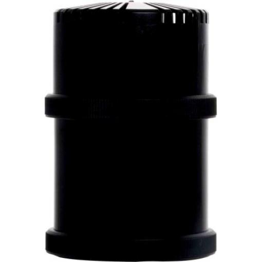 RS PRO Modul sirény barva čočky Čirá Stálé LED Jednotka alarmu 230V ac barva pouzdra Černá základna 75 mm AC/DC IP54