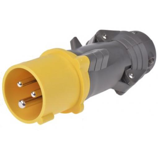 Legrand Průmyslový napájecí konektor, řada: HYPRA, IP44, Kabel, formát pólů: 2P+PE, orientace těla: Rovný barva Žlutá,