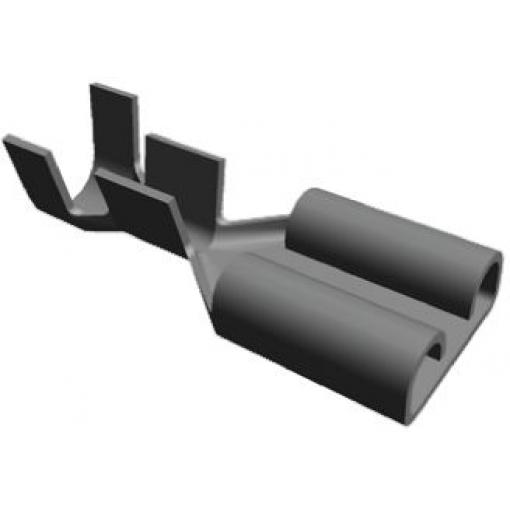 TE Connectivity Zásuvný konektor, řada: FASTIN-FASTON .250 Neizolované, 6.35 x 0.81 mm Vnitřní, celková délka: 19.2 mm,