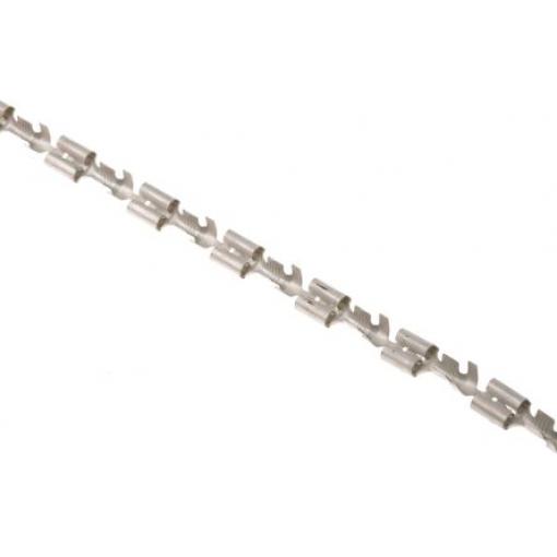 TE Connectivity Zásuvný konektor, řada: FASTIN-FASTON .250 Neizolované, 6.35 x 0.81 mm, Černá Vnitřní, celková délka: