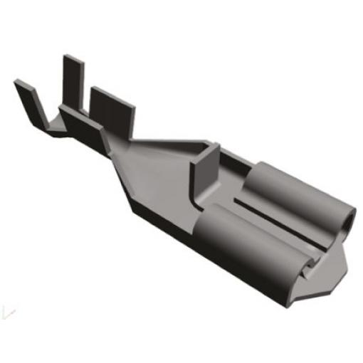 TE Connectivity Zásuvný konektor, řada: Positive Lock .250 Mk II Neizolované, 6.35 x 0.81 mm, Černá Vnitřní, celková