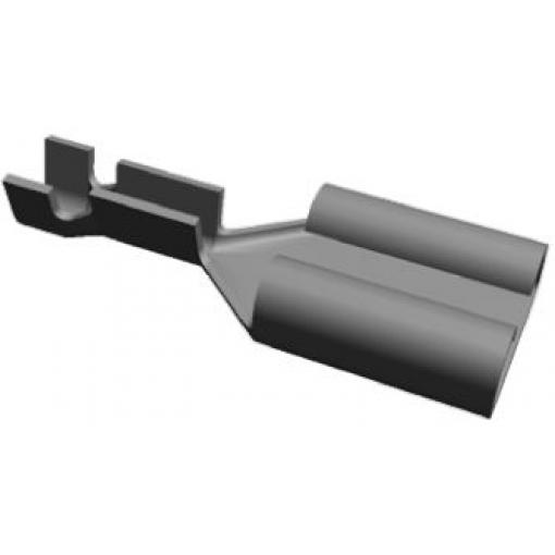 TE Connectivity Zásuvný konektor, řada: FASTON .187 Neizolované, 4.75 x 0.81 mm, Černá Vnitřní, celková délka: 12.2 mm,