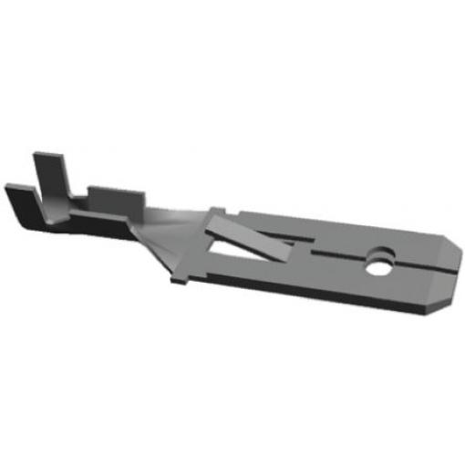 TE Connectivity Zásuvný konektor, řada: FASTIN-FASTON .250 Neizolované, 6.35 x 0.81 mm, Stříbrná Vnější, celková délka: