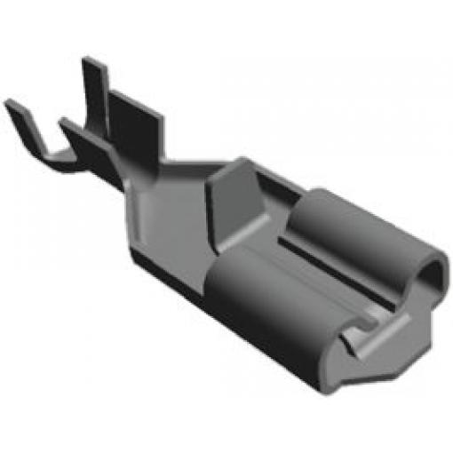 TE Connectivity Zásuvný konektor, řada: Positive Lock .250 Mk II Neizolované, 6.35 x 0.81 mm, Černá Vnitřní, celková