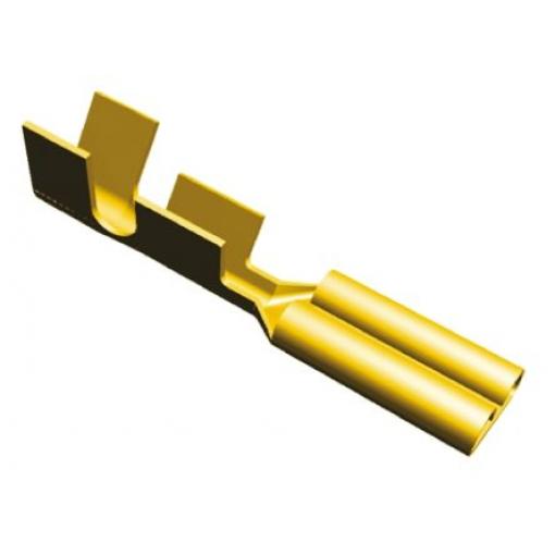 TE Connectivity Zásuvný konektor, řada: FASTON .110 Neizolované, 2.79 x 0.51 mm, Stříbrná Vnitřní, celková délka: 16.1