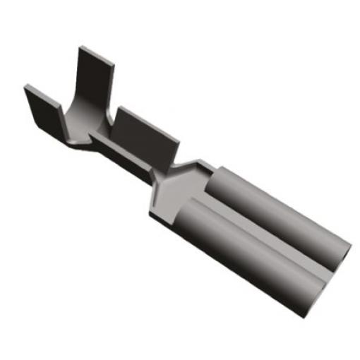 TE Connectivity Zásuvný konektor, řada: FASTON .110 Neizolované, 2.79 x 0.51 mm, Stříbrná Vnitřní, celková délka: 15.37