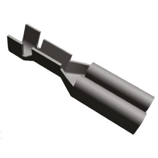 TE Connectivity Zásuvný konektor, řada: FASTIN-FASTON .110 Neizolované, 2.79 x 0.51 mm, Stříbrná Vnitřní, celková délka: