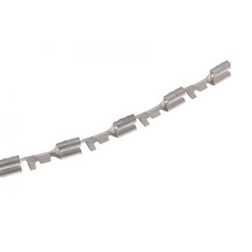 TE Connectivity Zásuvný konektor, řada: FASTIN-FASTON .250 Neizolované, 6.35 x 0.81 mm, Černá Vnitřní, celková délka: