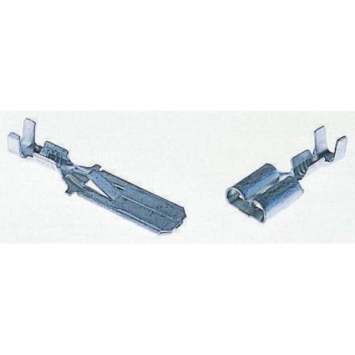 TE Connectivity Zásuvný konektor, řada: FASTIN-FASTON .110 Neizolované, 2.79 x 0.79 mm, Černá Vnitřní, celková délka: 14