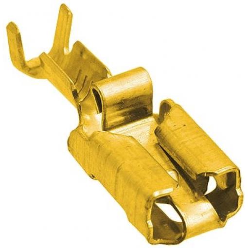 TE Connectivity Zásuvný konektor, řada: Positive Lock .250 Mk I Neizolované, 6.35 x 0.8 mm, Žlutá Vnitřní, celková