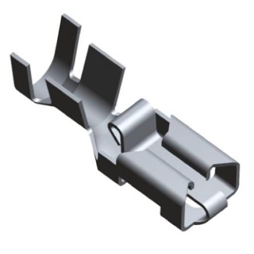 TE Connectivity Zásuvný konektor, řada: Positive Lock .250 Mk I Neizolované, 0.81 x 6.35 mm, Černá Vnitřní, celková